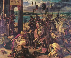 The Entry of the Crusaders into Constantinople by Ferdinand-Victor-Eugène Delacroix, 1840. 